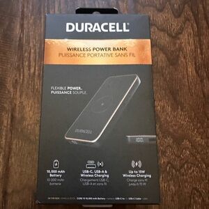 Duracell Portable Power Bank Wireless Multi Port Charger Core 10 10,000mAh